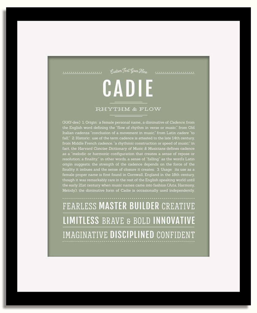 Frame Options | Sage | Black Frame, Matted