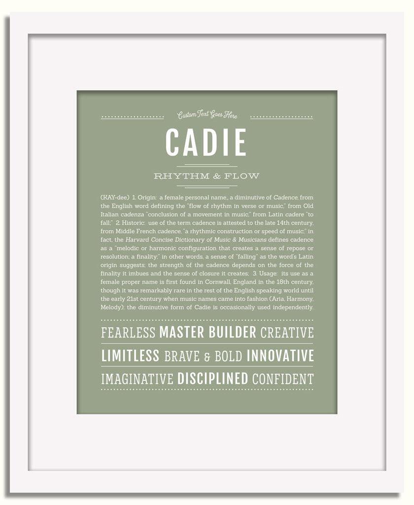 Frame Options | Sage | White Frame, Matted