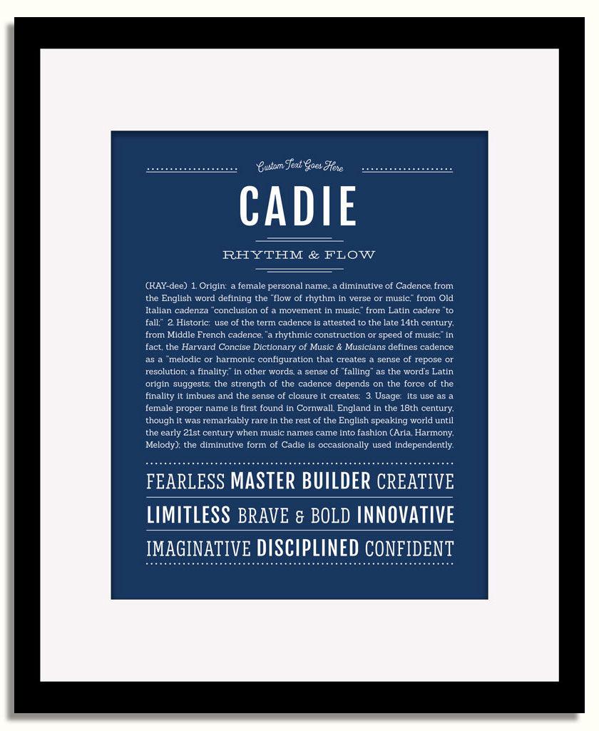 Frame Options | Midnight Blue | Black Frame, Matted