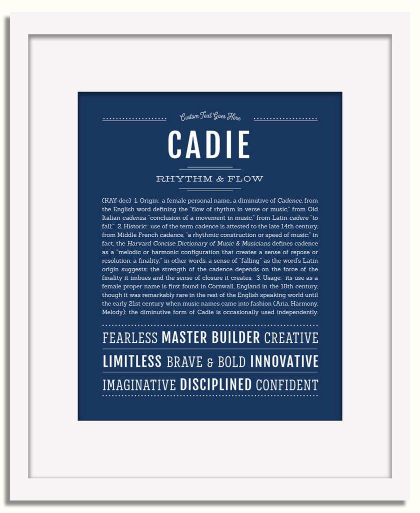 Frame Options | Midnight Blue | White Frame, Matted