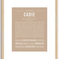 Cadie | Name Art Print