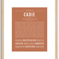 Cadie | Name Art Print