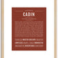 Cadin | Name Art Print