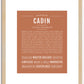 Cadin | Name Art Print