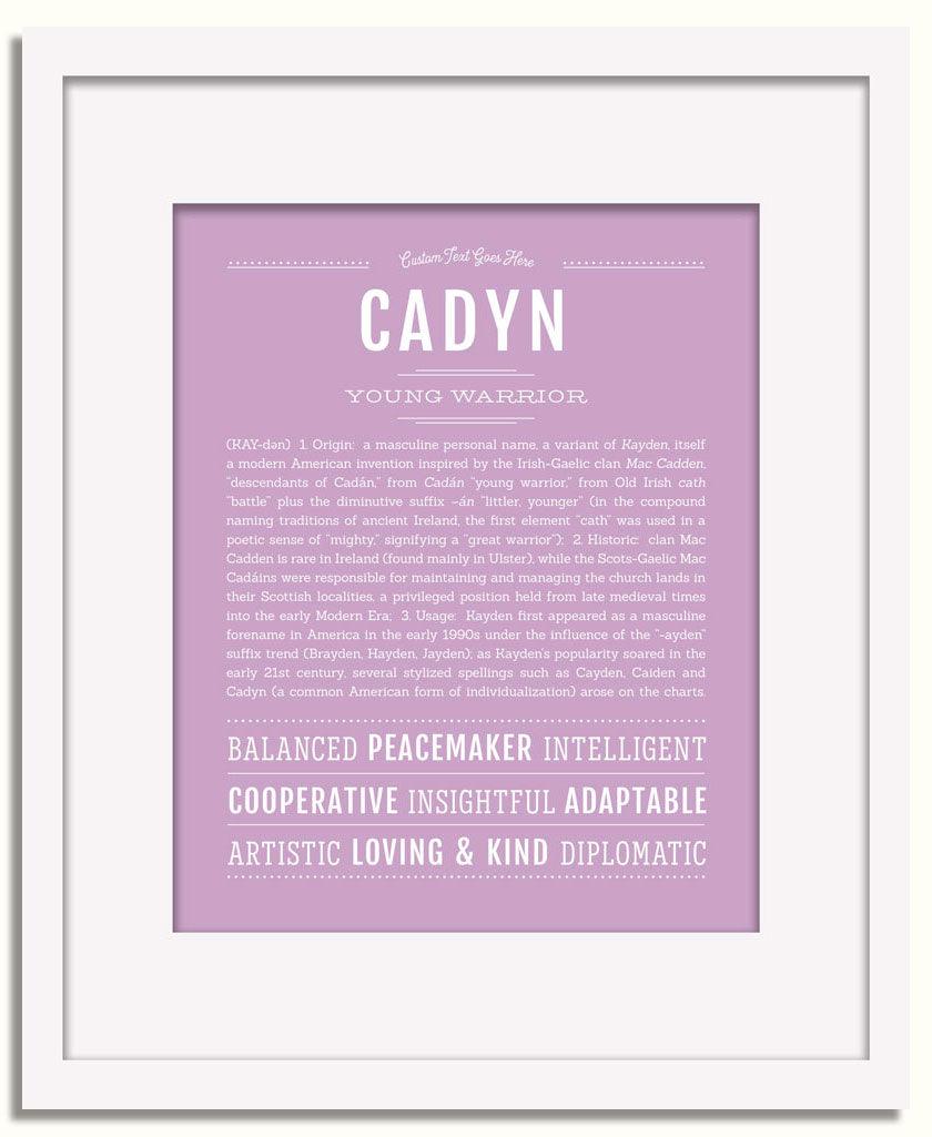 Frame Options | Lilac | White Frame, Matted