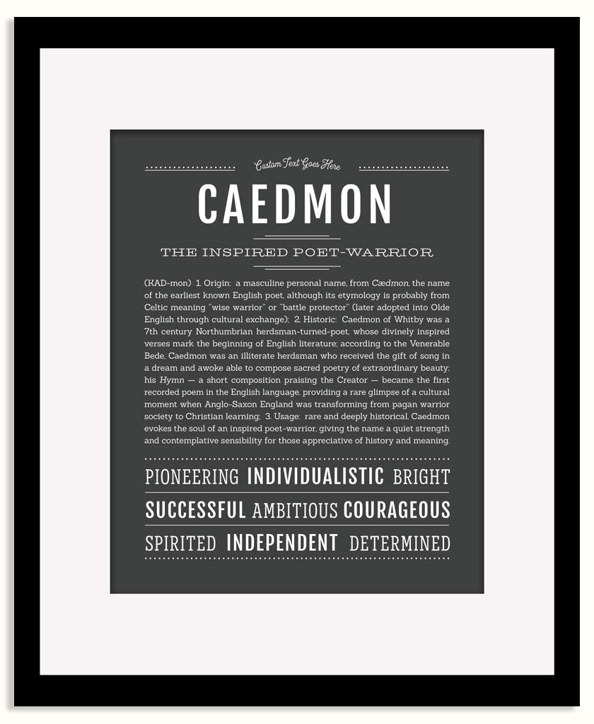 Frame Options | Charcoal Gray | Black Frame, Matted