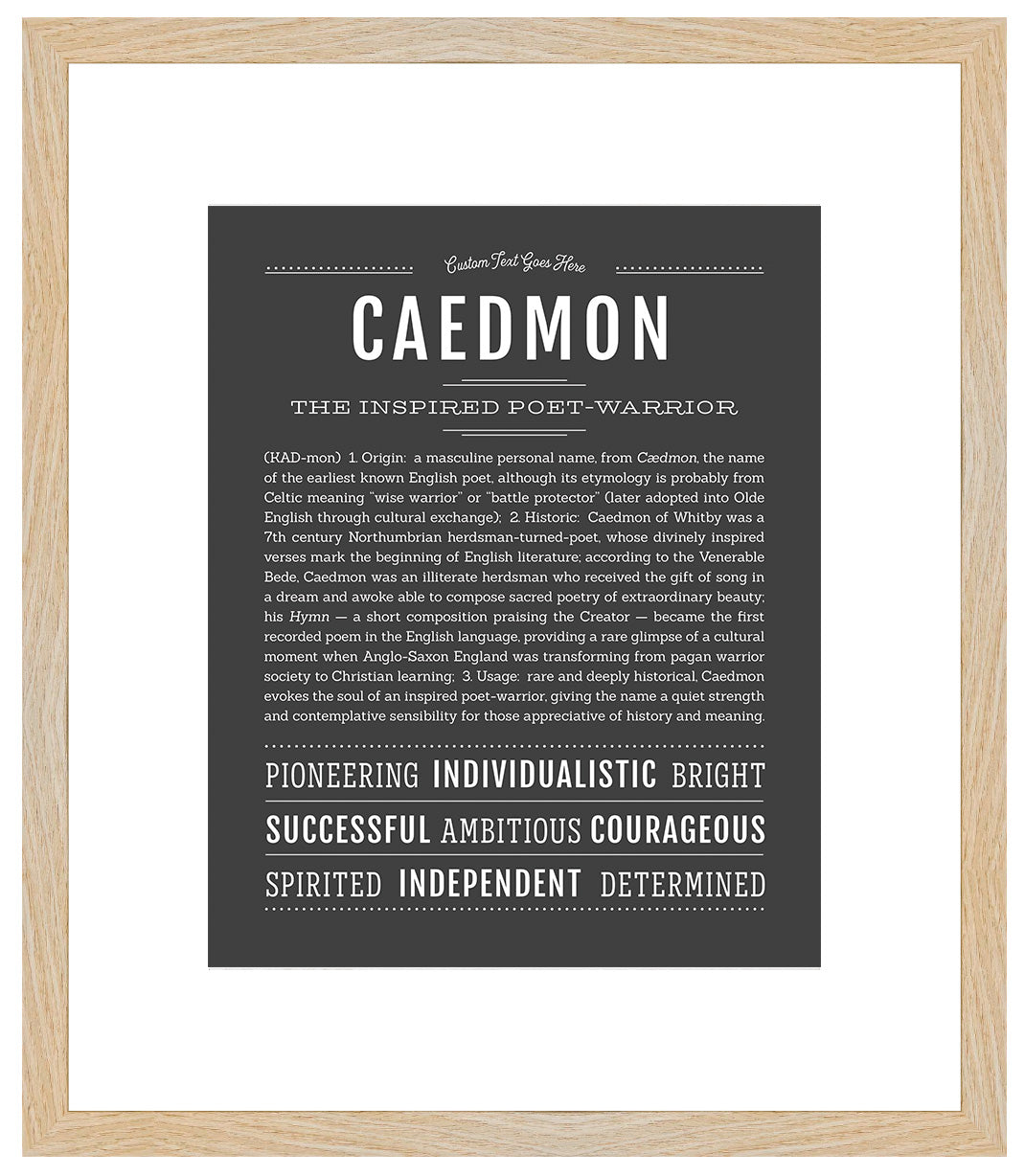 Frame Options | Charcoal Gray | Maple Frame, Matted