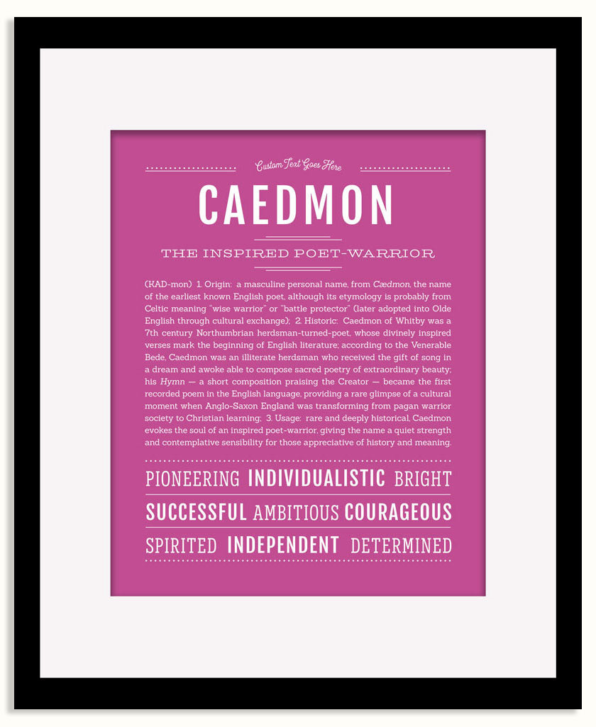 Frame Options | Dark Pink | Black Frame, Matted