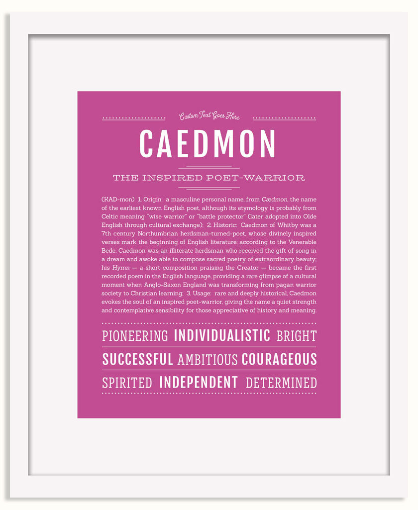 Frame Options | Dark Pink | White Frame, Matted