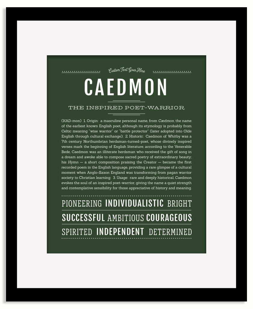 Frame Options | Deep Forest | Black Frame, Matted