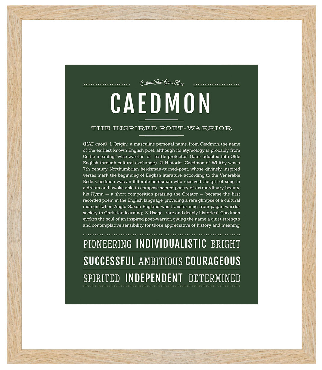 Frame Options | Deep Forest | Maple Frame, Matted