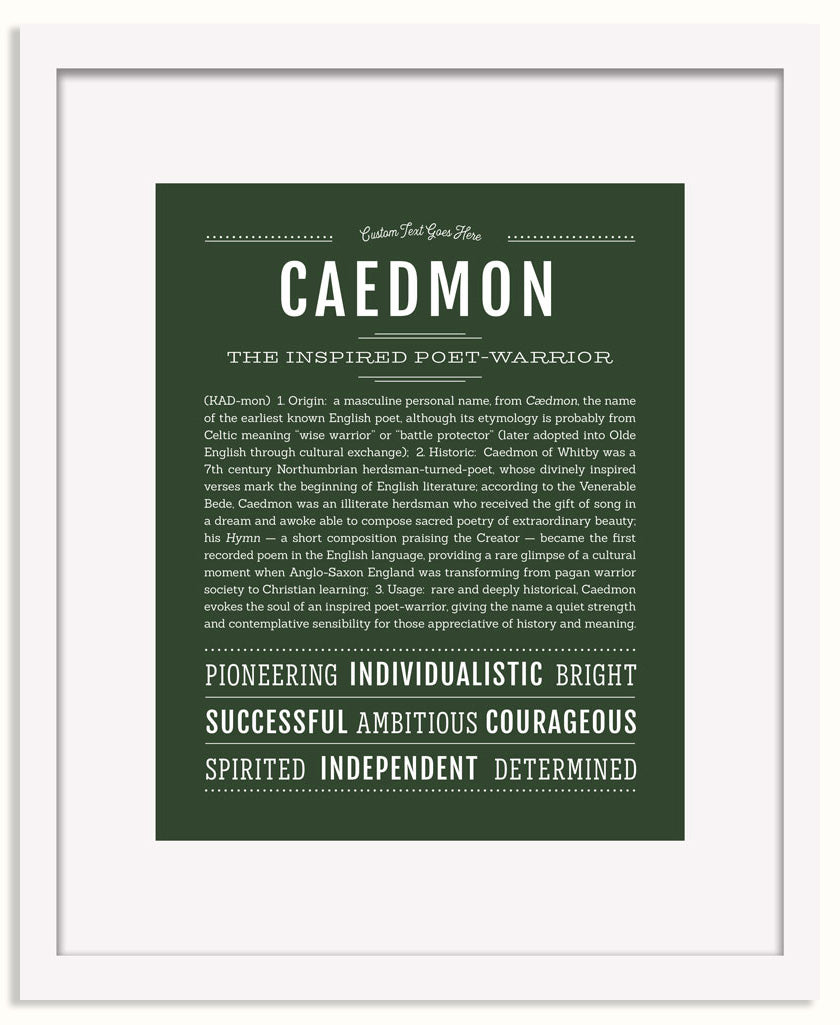Frame Options | Deep Forest | White Frame, Matted