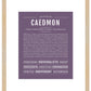 Frame Options | Deep Purple | Maple Frame, Matted