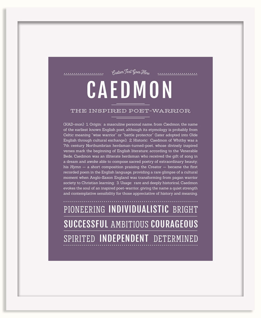 Frame Options | Deep Purple | White Frame, Matted