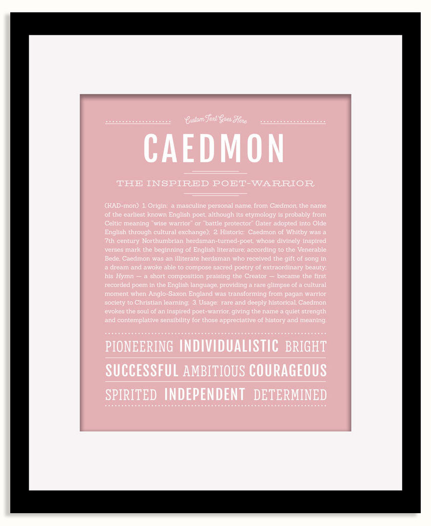 Frame Options | Dusty Rose | Black Frame, Matted