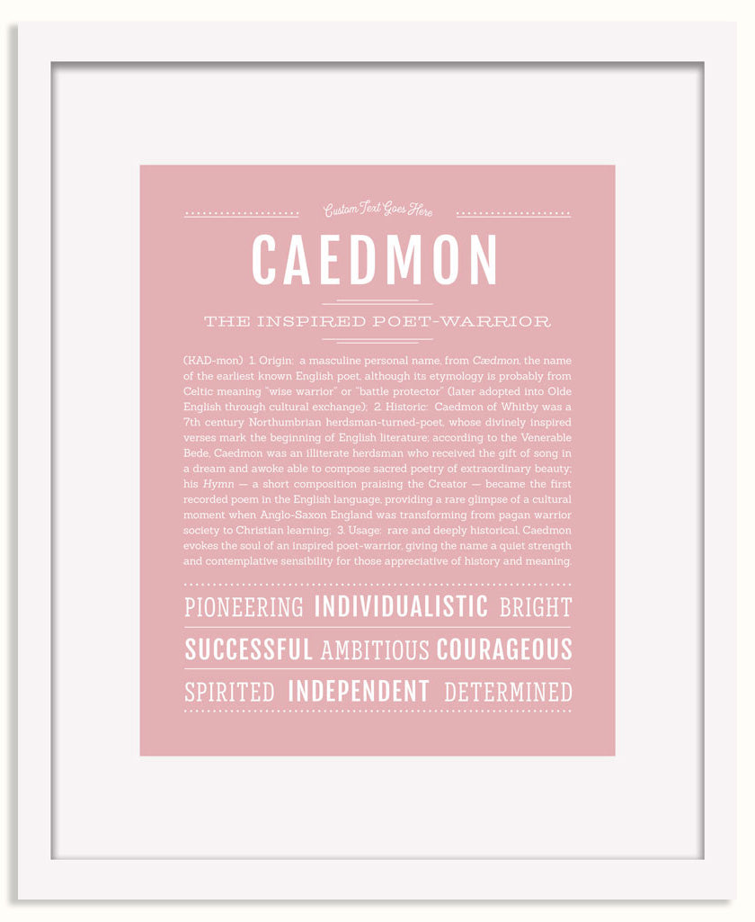 Frame Options | Dusty Rose | White Frame, Matted
