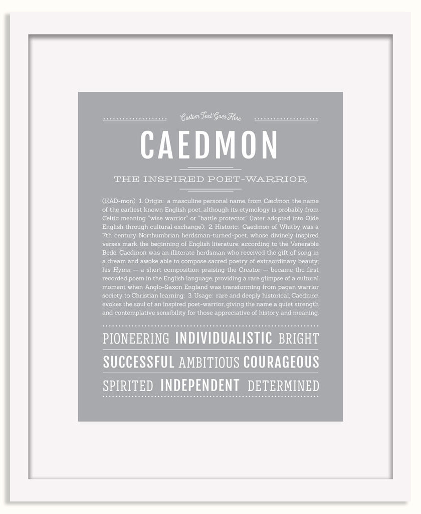 Frame Options | Light Gray | White Frame, Matted