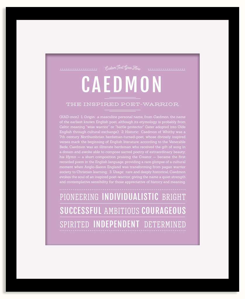Frame Options | Lilac | Black Frame, Matted
