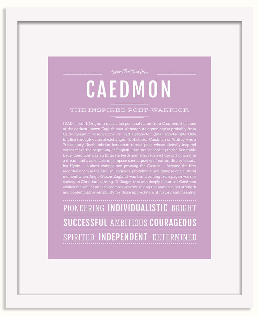 Frame Options | Lilac | White Frame, Matted