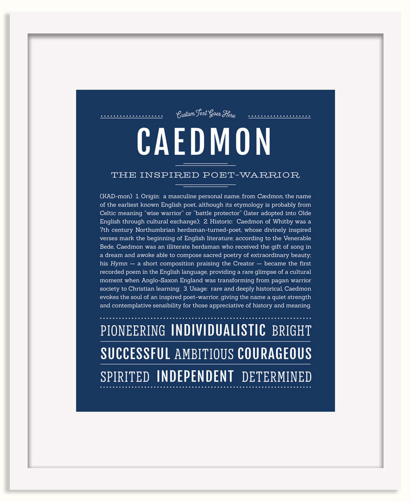 Frame Options | Midnight Blue | White Frame, Matted