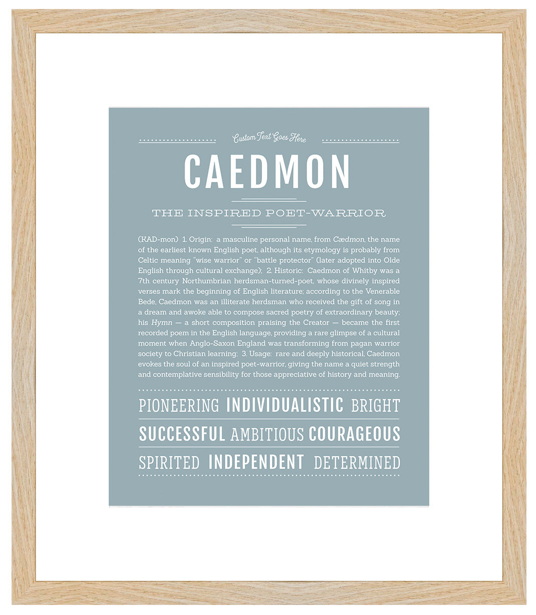 Frame Options | Powder Blue | Maple Frame, Matted