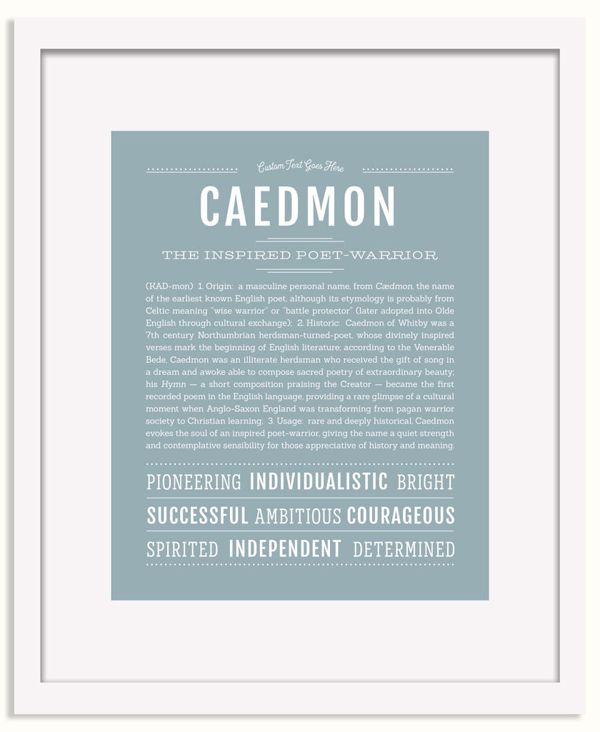 Frame Options | Powder Blue | White Frame, Matted