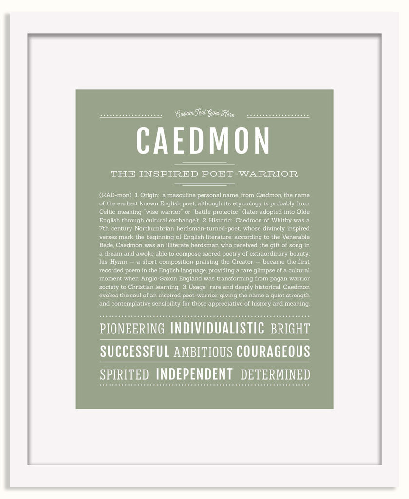 Frame Options | Sage | White Frame, Matted