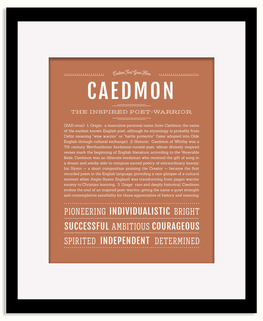Frame Options | Terra Cotta | Black Frame, Matted