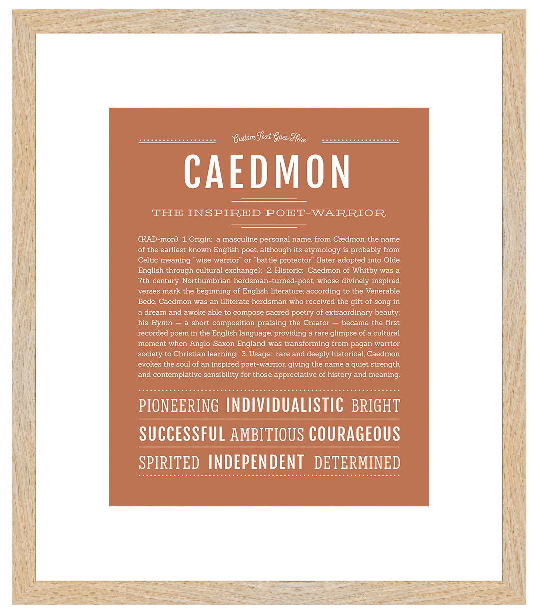 Frame Options | Terra Cotta | Maple Frame, Matted