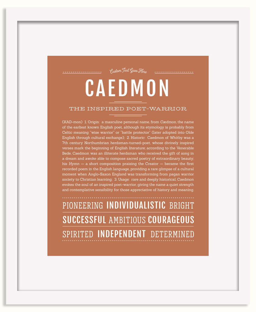 Frame Options | Terra Cotta | White Frame, Matted