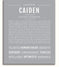 Caiden Personalized Name Meaning Art Prints – Name Stories