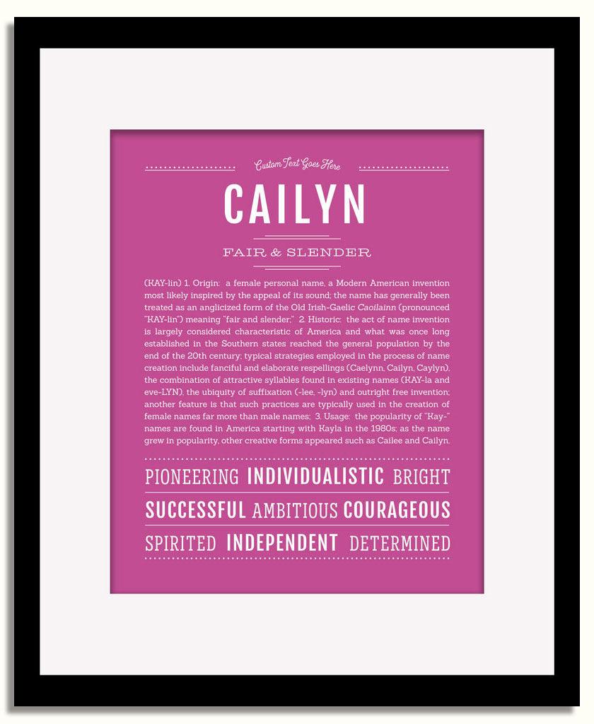 Frame Options | Dark Pink | Black Frame, Matted