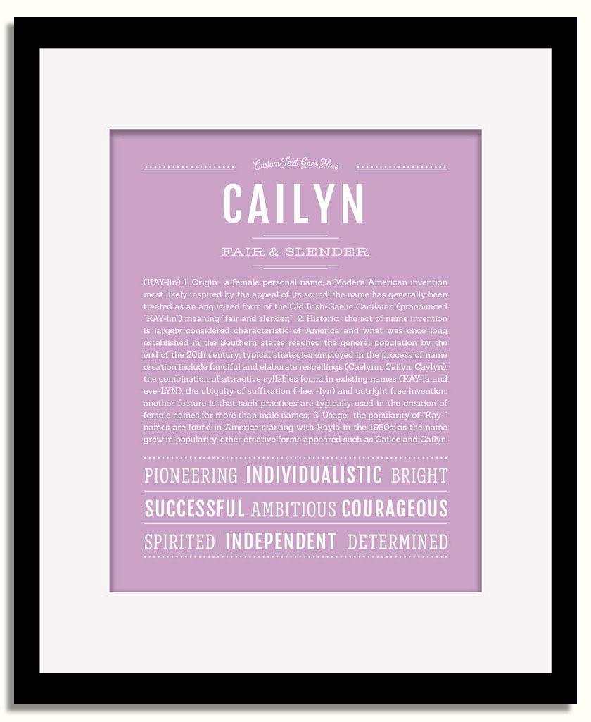 Frame Options | Lilac | Black Frame, Matted