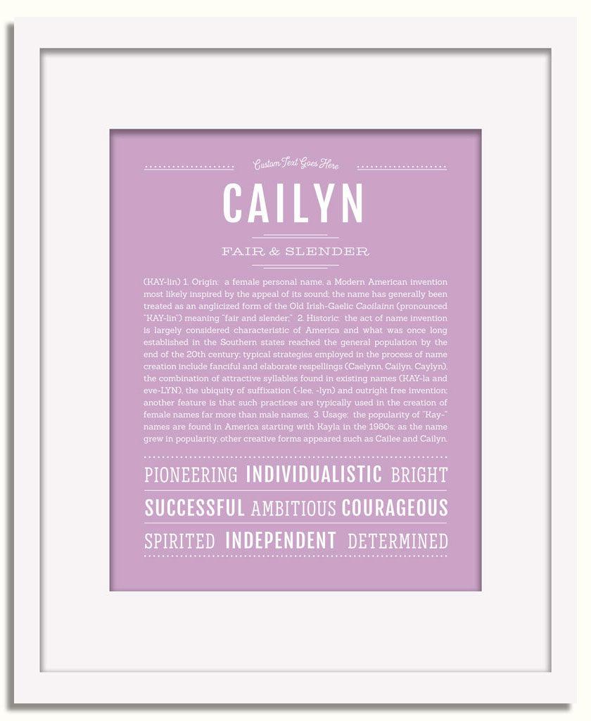 Frame Options | Lilac | White Frame, Matted