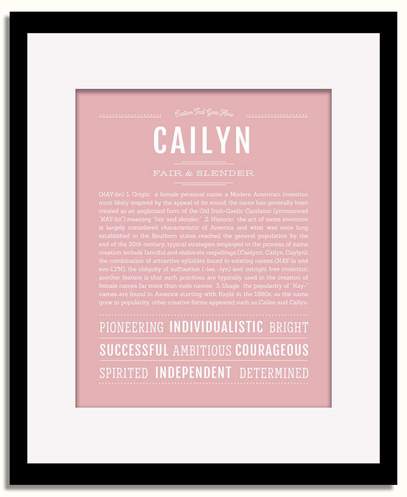 Frame Options | Dusty Rose | Black Frame, Matted