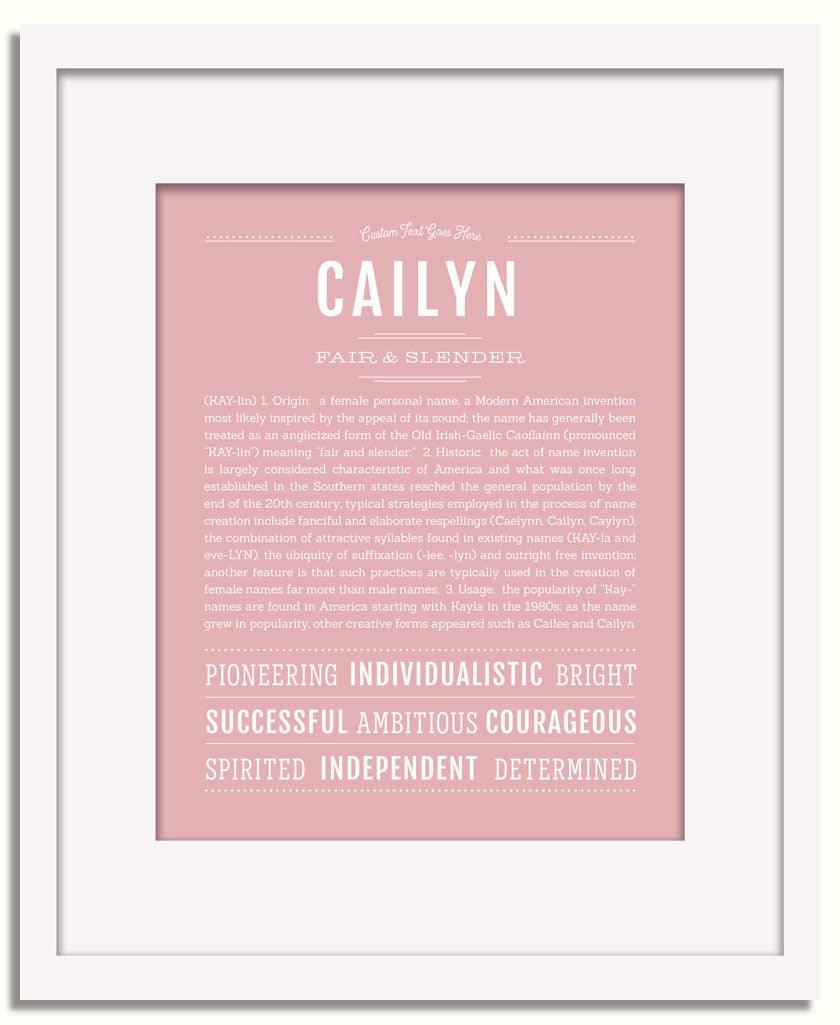 Frame Options | Dusty Rose | White Frame, Matted