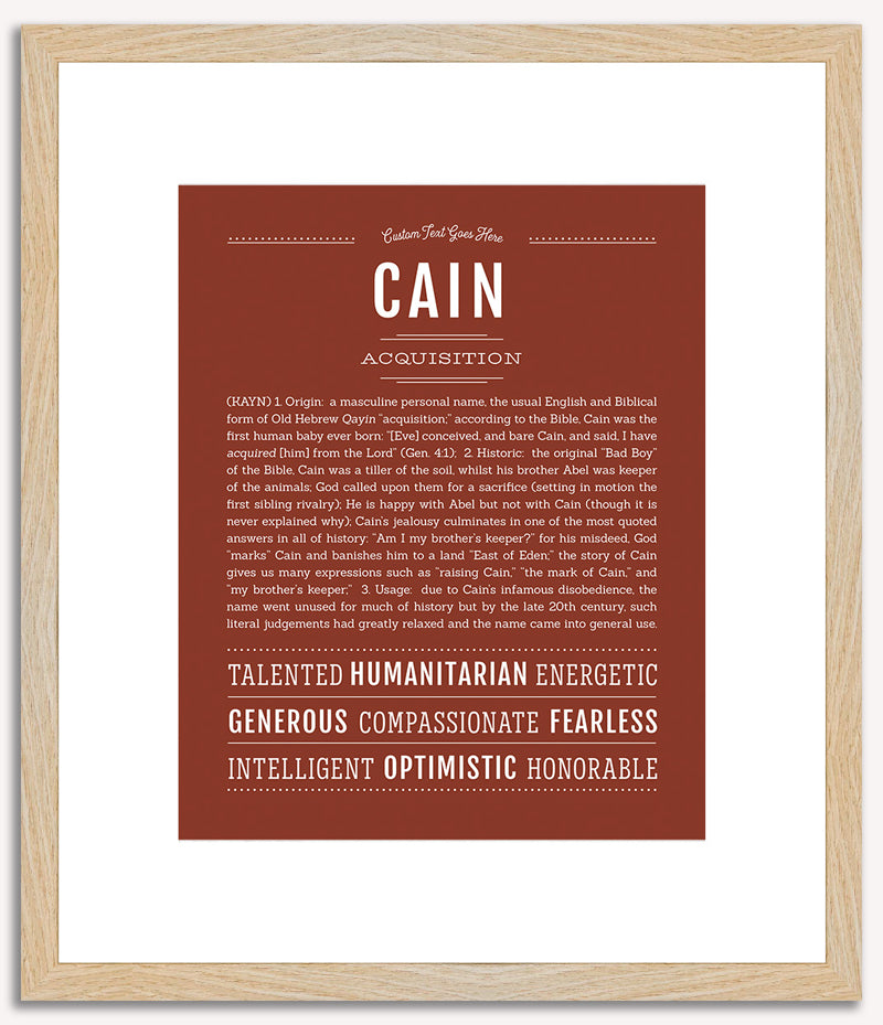 Cain | Name Art Print