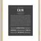 Cain | Name Art Print