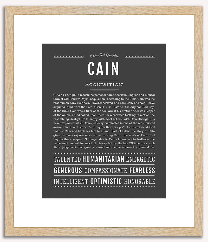 Cain | Name Art Print