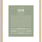 Cain | Name Art Print