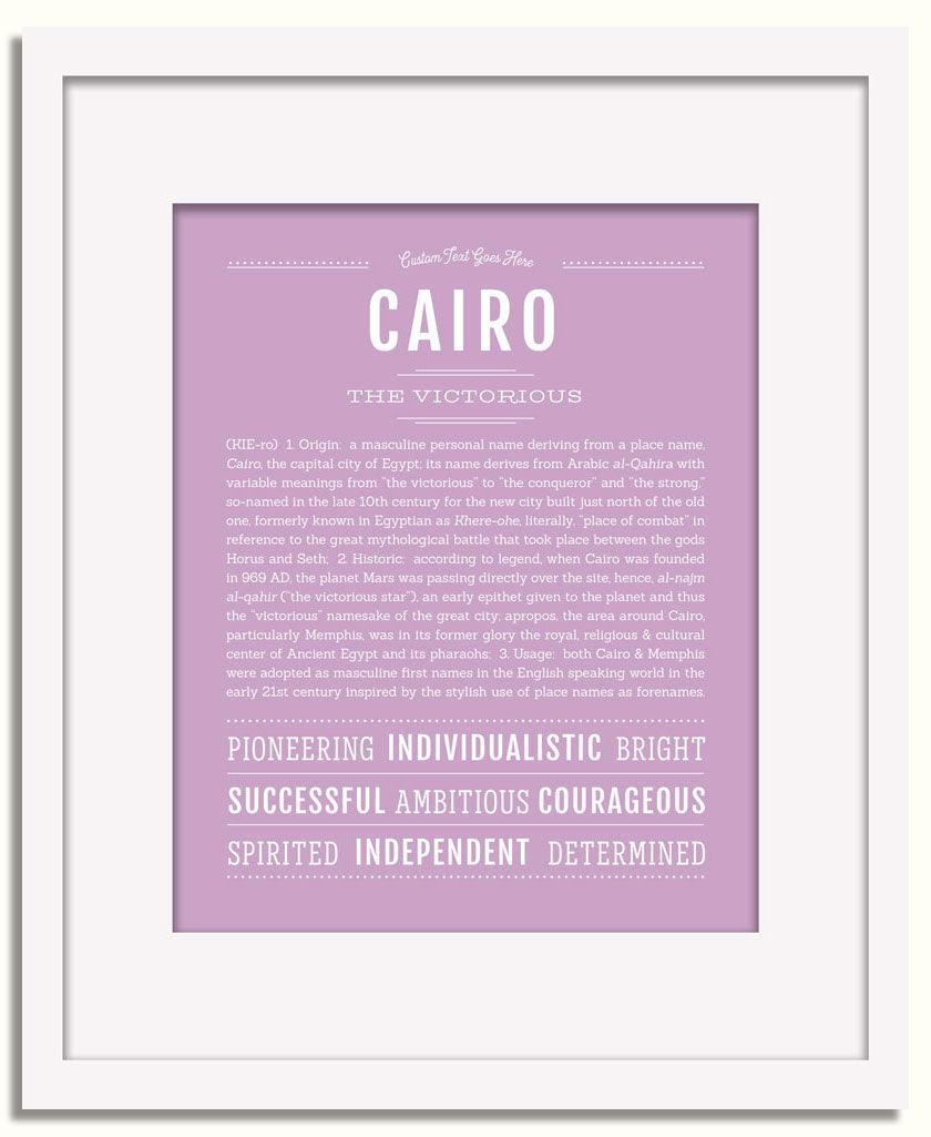 Frame Options | Lilac | White Frame, Matted