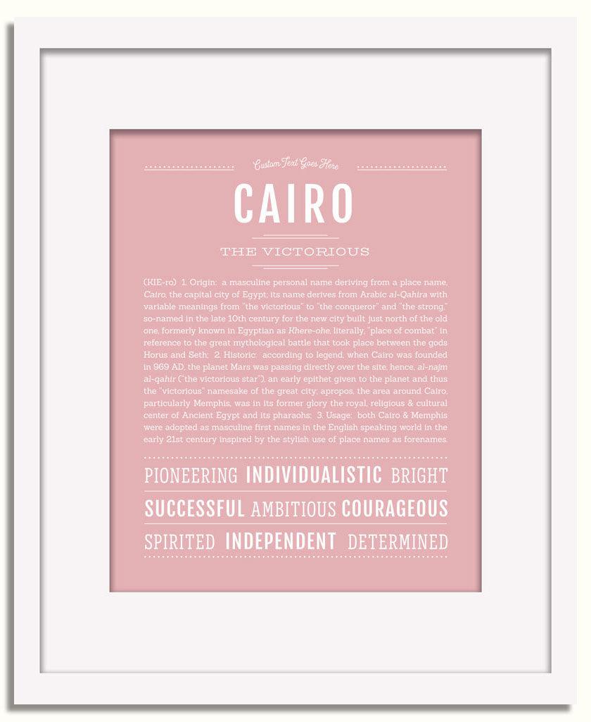 Frame Options | Dusty Rose | White Frame, Matted