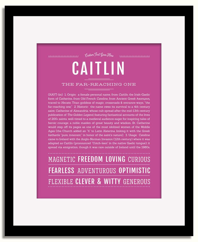 Frame Options | Dark Pink | Black Frame, Matted