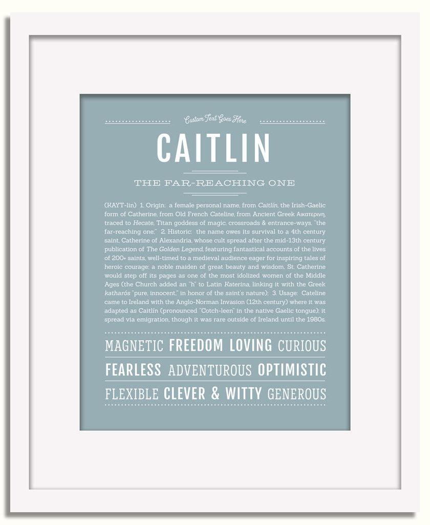 Frame Options | Powder Blue | White Frame, Matted