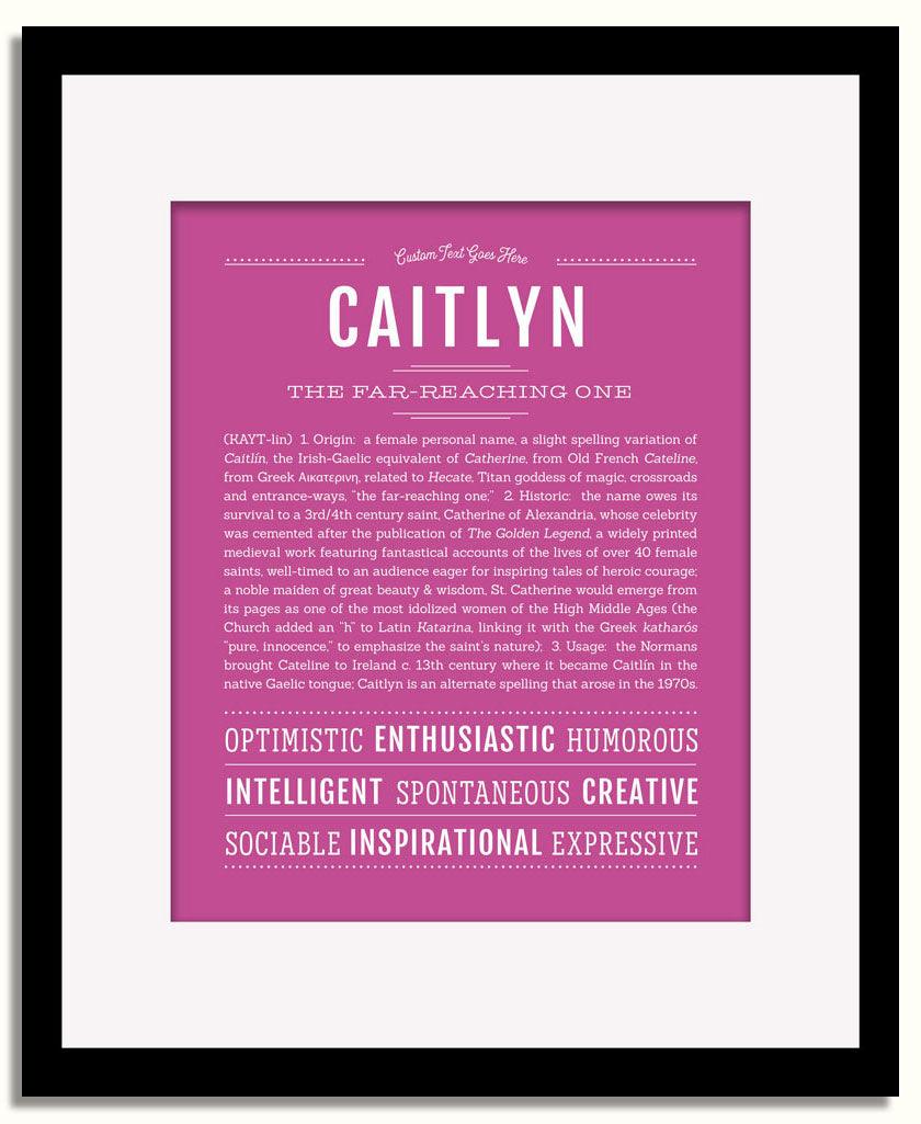 Frame Options | Dark Pink | Black Frame, Matted