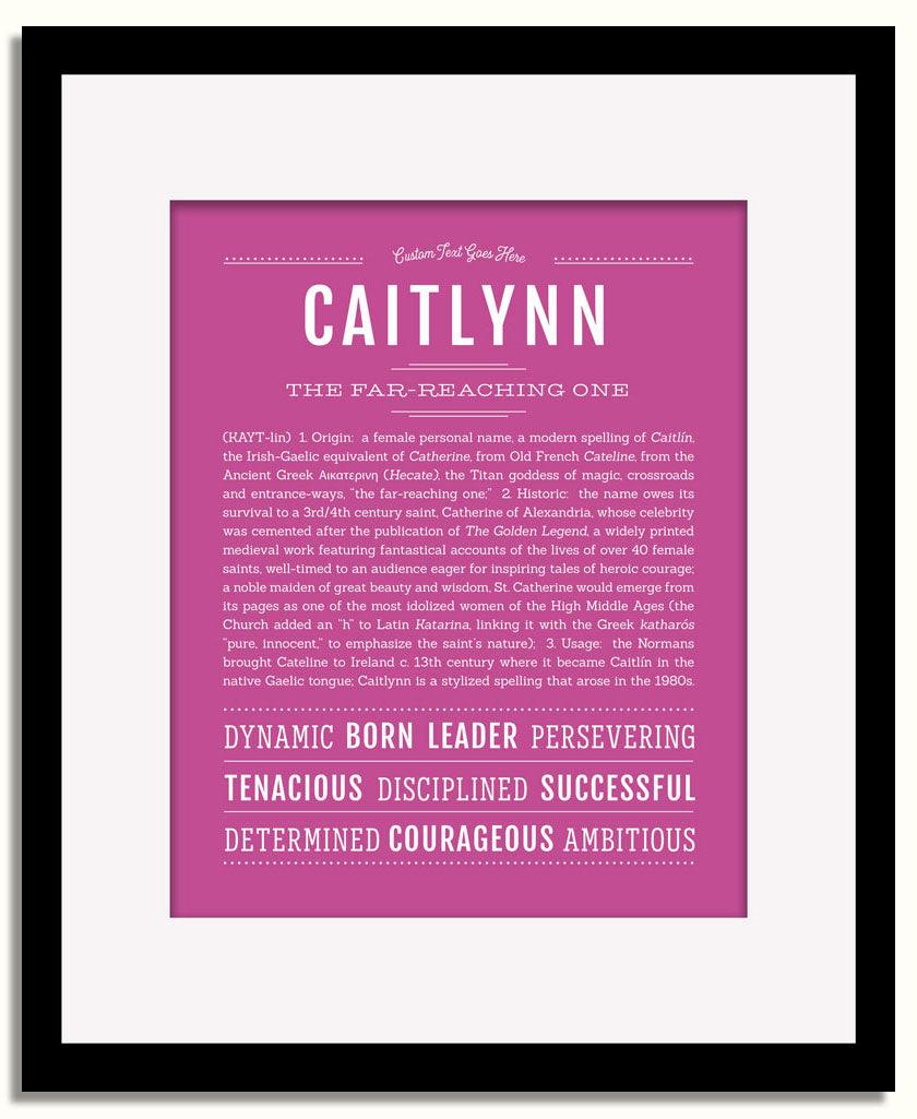 Frame Options | Dark Pink | Black Frame, Matted