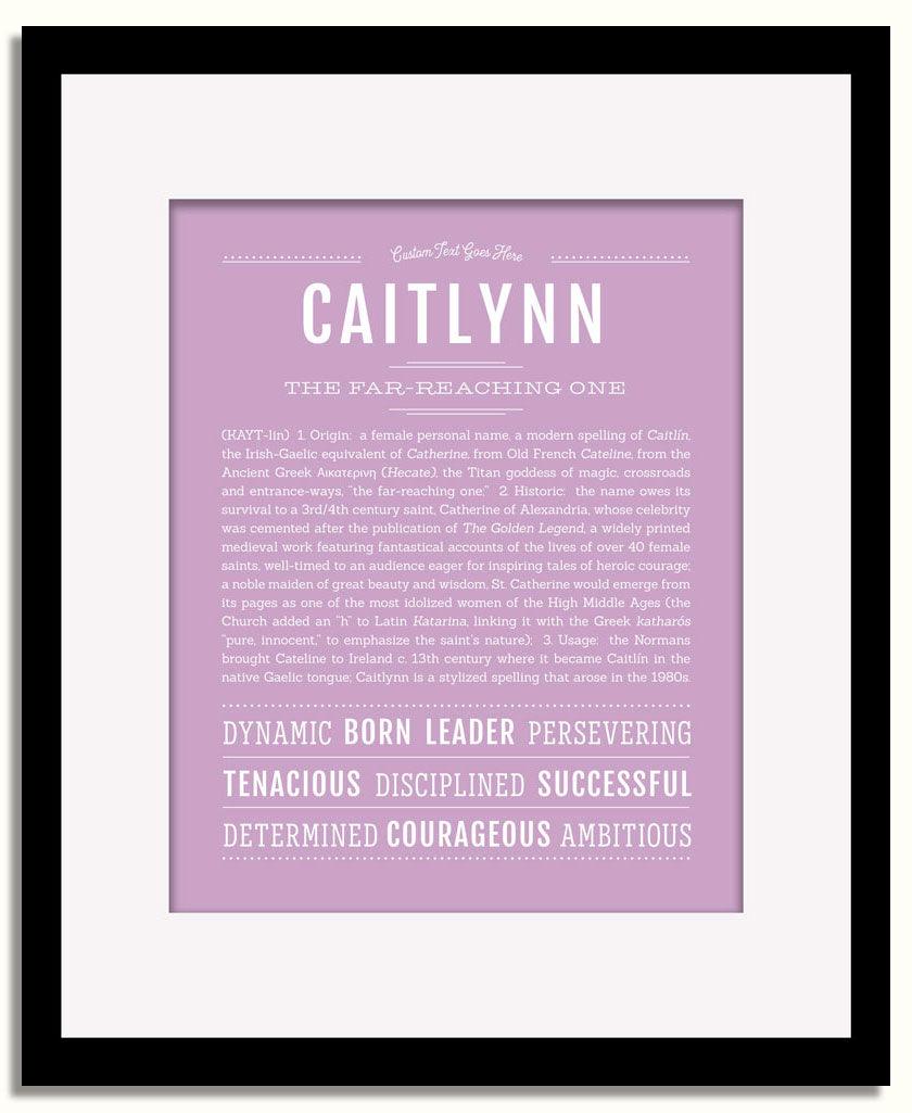 Frame Options | Lilac | Black Frame, Matted