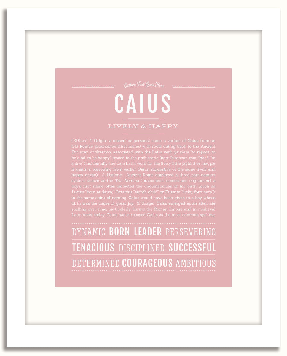 Frame Options | Dusty Rose | White Frame, Matted