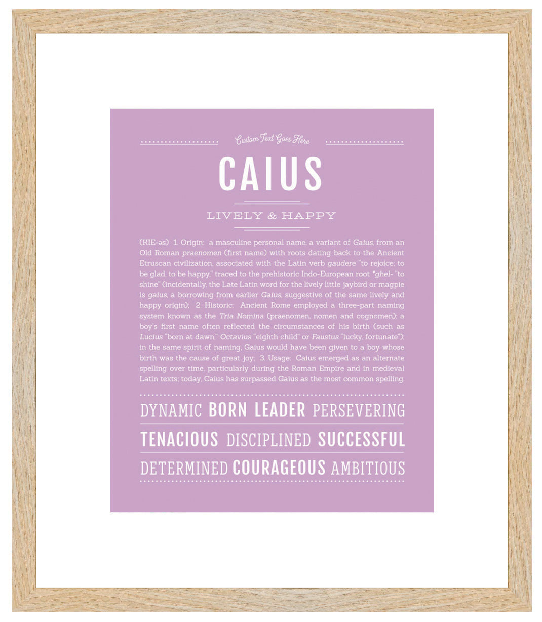 Frame Options | Lilac | Maple Frame, Matted