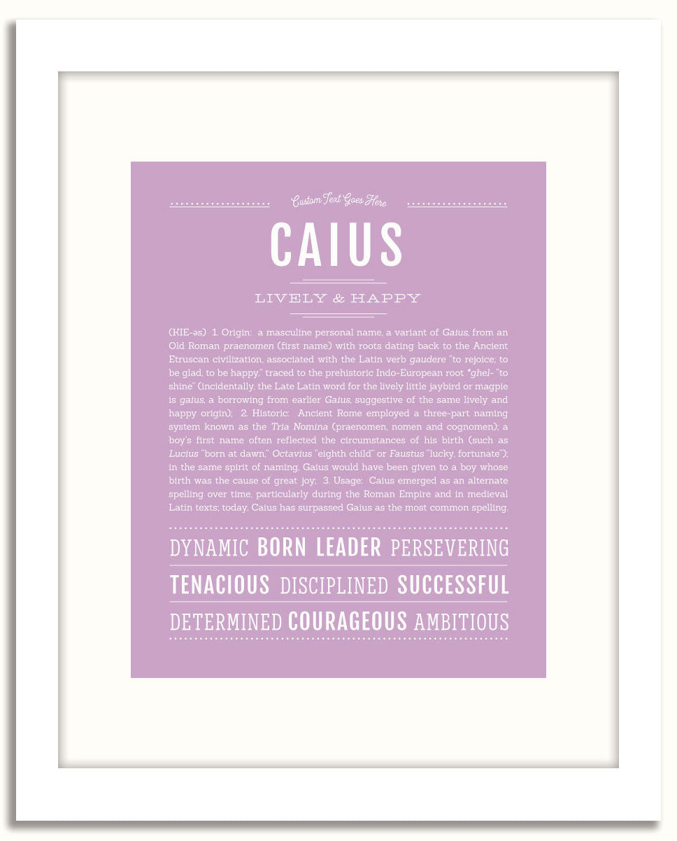 Frame Options | Lilac | White Frame, Matted